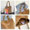 Women Canvas Tote Casual Shoulder Work Bag Large Capacity Top Handle Bag Multifunction Big Shopping Handbag
