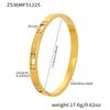18K Gold-Plated Stainless Steel Bracelet with Zirconia Insets – Geometric Luxury Design