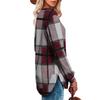 2026 Women's Casual Loose Plaid Long Sleeves Round Neck Irregular Bottled Shirt Top