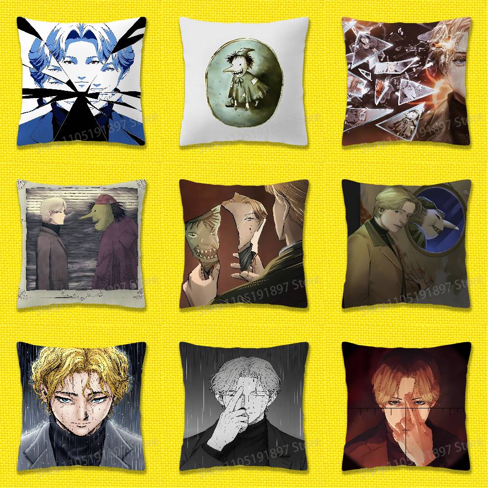 Manga Johan Liebert M-Monster Throw Pillow Case For 50x50cm 30x30cm 55x55cm 45x45cm 40x40cm Square Bed Pillowcase Cover