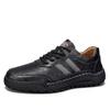 Handmade Men's Soft Sole Leather Loafers - Winter Casual Flat Large Size