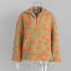 Fleece Floral Sweatshirt 2026 Fall Winter New Fashion Warm Fuzzy Pullover Crew Neck Long Sleeve Casual Top for Women