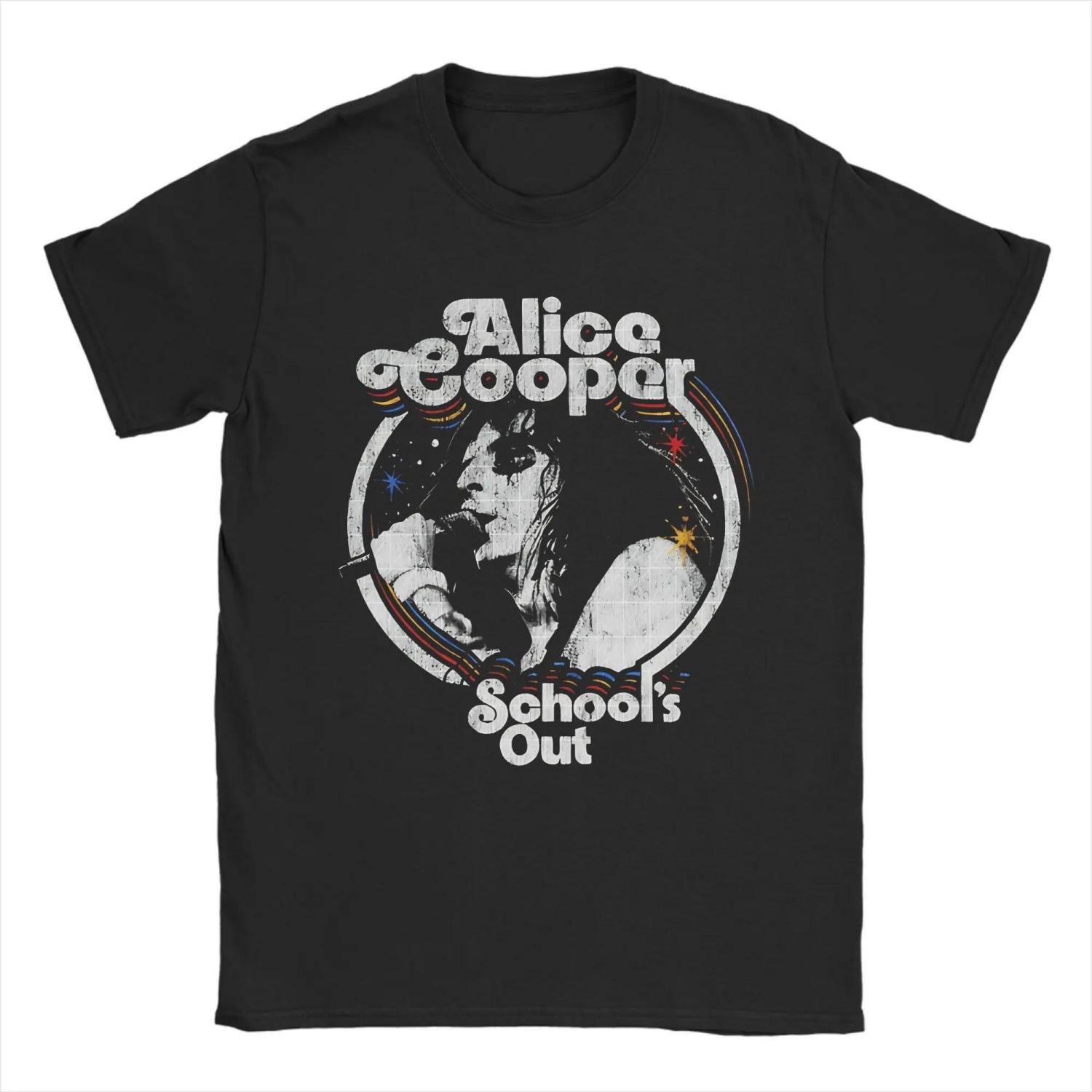 

Футболка Alice Cooper Band Пляжные Повседневные Футболки Мужские Хлопок Круглый Вырез S4XL Одежда С Коротким Рукавом Винтажные Топы S
