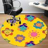 1pc Flower Sun Office Round Area Rug, Under Office Chairs Bedroom Living Room Home Decor, Room Deco, Available in Various Sizes