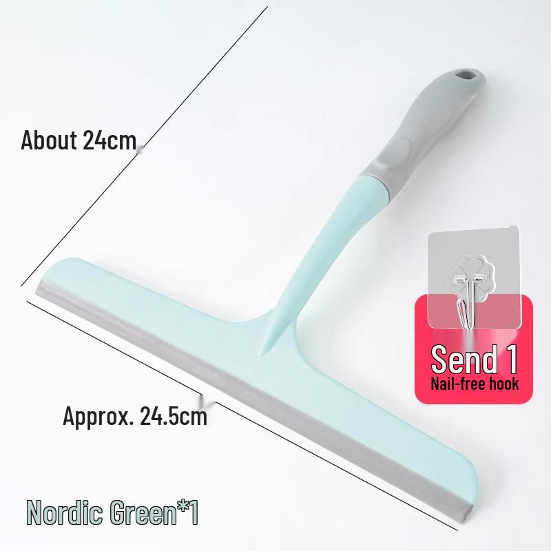 Squeegee Silicone Window & Mirror Cleaner, Double-Sided Household Glass Tool