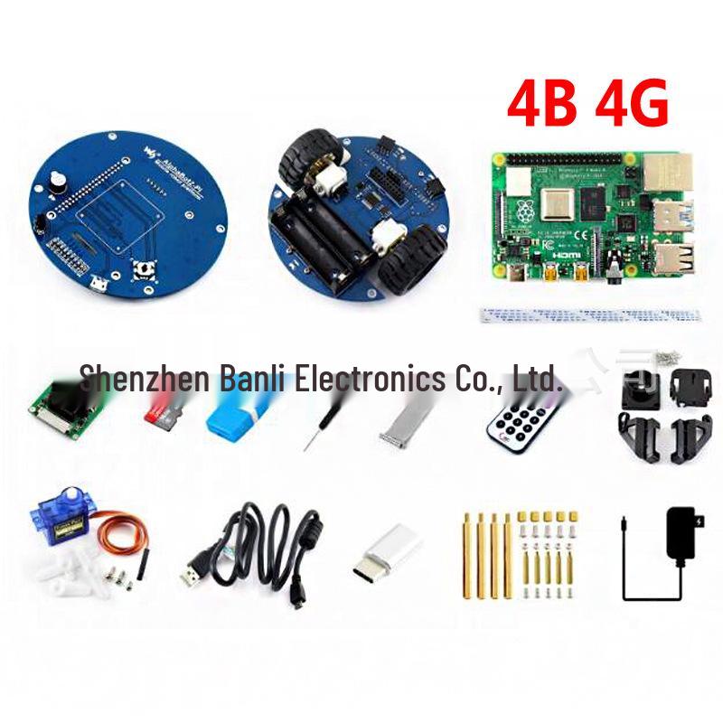 Raspberry Pi 4B Smart Car with Wireless Video, Infrared Obstacle Avoidance, Tracking, and Remote Monitoring