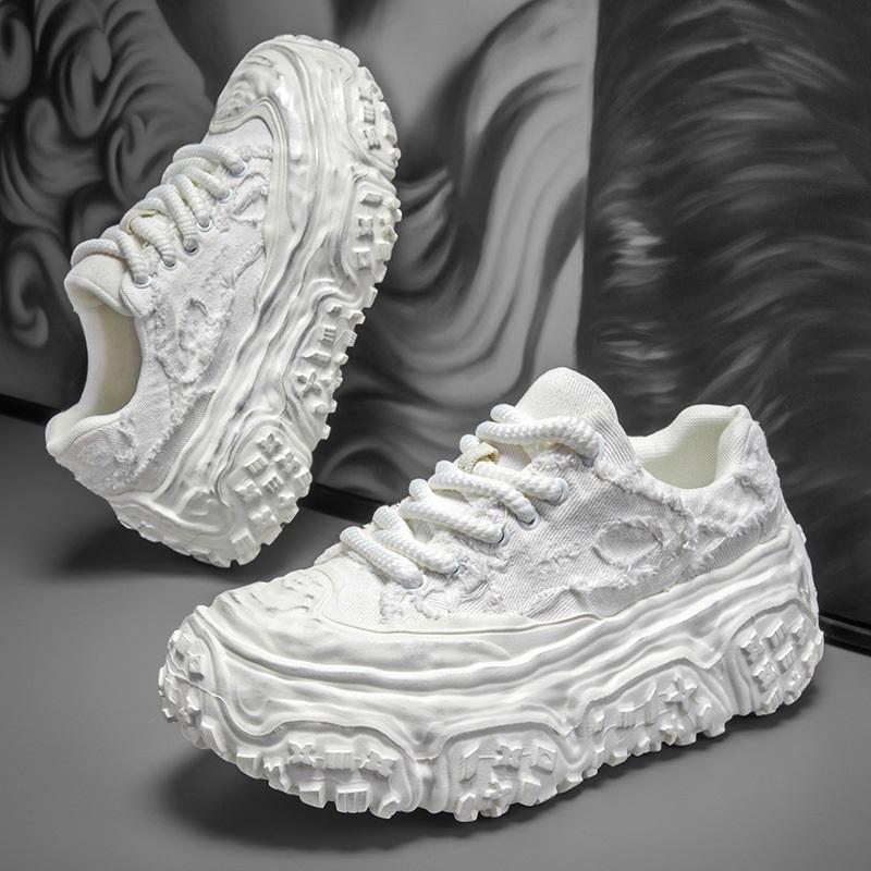 

Men s New Spring And Summer Fashionable Tire Sole Casual Thick-soled Versatile Sports Shoes 44 білий