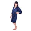 Hot Diamond Flower Girl Wedding Makeup Morning Robe Diamond Flower Girl Solid Color Long Cardigan Robe Can Be Worn Outside