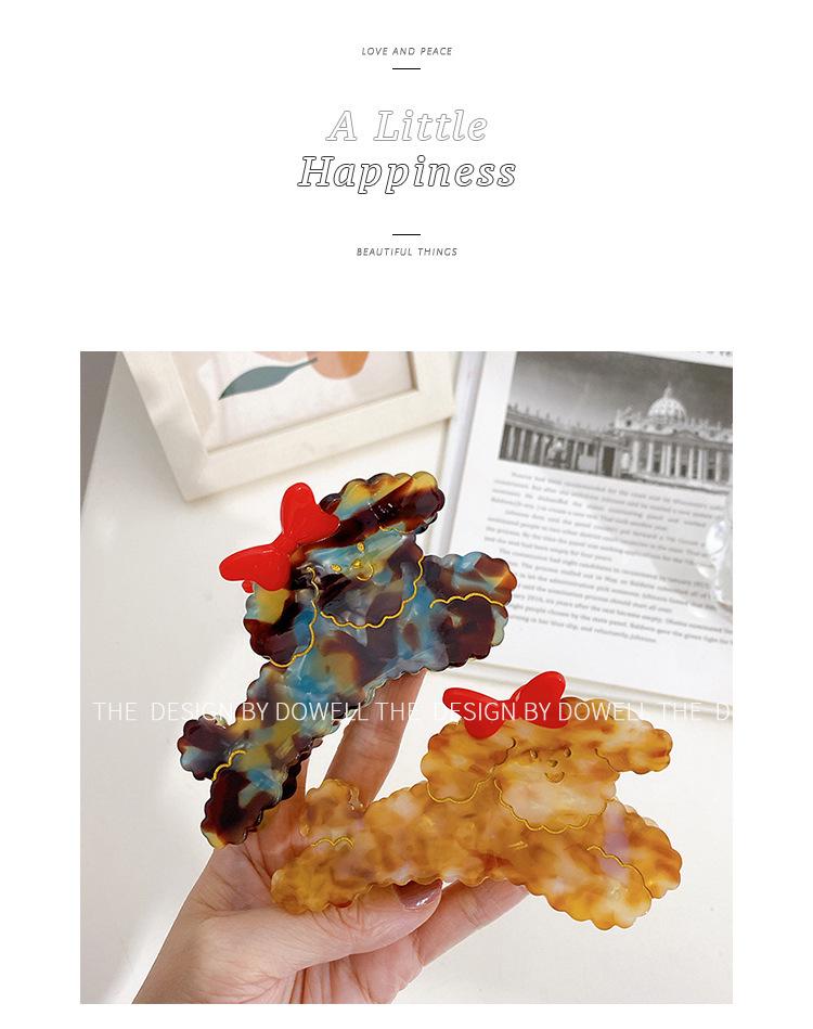 Korean Cute Poodle Dog Acetate Hair Clip: French High-End Hair Claw
