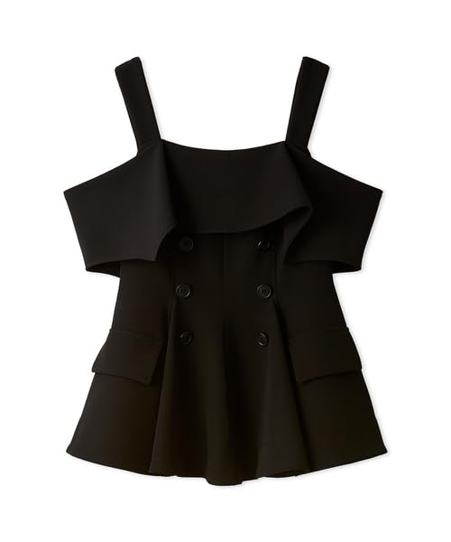 

FRAY Peplum Top Black I.D. Women s Off-the-Shoulder FWFB254168,