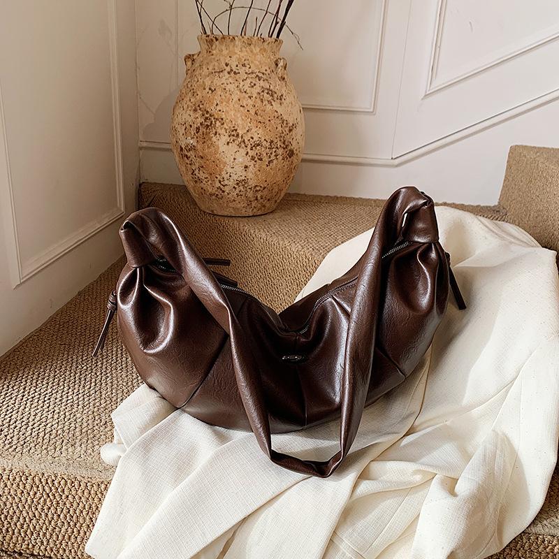 PU Hobo Bag for Women with Soft Curved Design Adjustable Strap