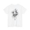 Künstlerisches Vogel-Grafik-T-Shirt Elegantes Natur-Linienkunst-T-Shirt Einzigartiges Botanisches Unisex-Shirt Rundhals Kurzarm Herren-T-Shirt