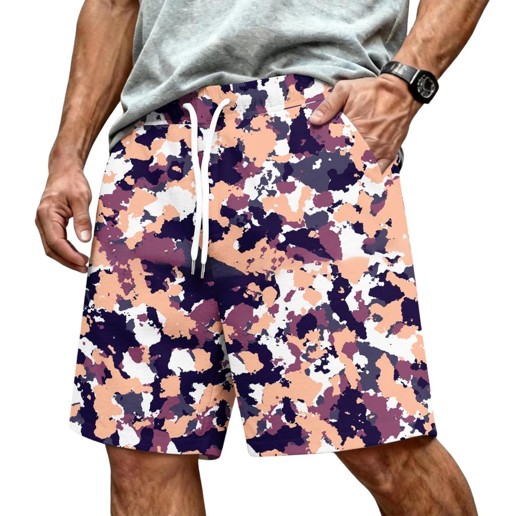 Men's Athletic Shorts with Elastic Drawstring Waist - Lightweight Summer Workout Shorts for Running, Gym, Training, and Sports