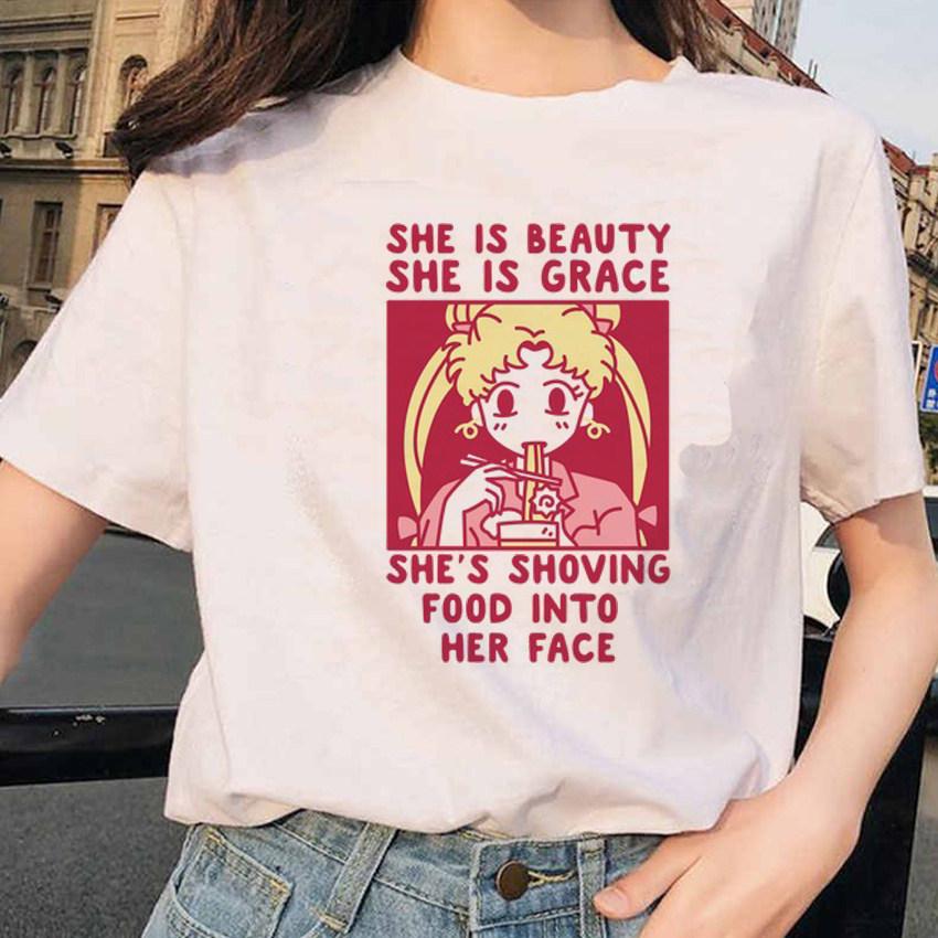 

Summer 2026 Sailor Moon Hare Everyday Beauty Lifestyle Street Trend100Cotton Printed Tshirt Male and Female Parentchild Top 4XL