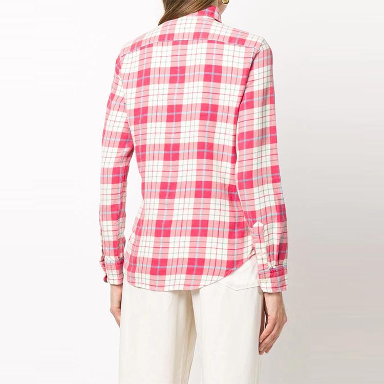 Polo Ralph Lauren Plaid Flannel Shirt Women Tops Red 211801083-002