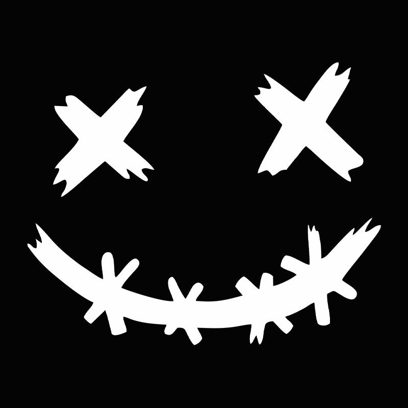 

G012 15X12СМ Виниловые наклейки Smile для шлема мотоцикла, Декали, Декоративная наклейка, Мотошлем, Виниловая наклейка с улыбающимся лицом 15X12CM