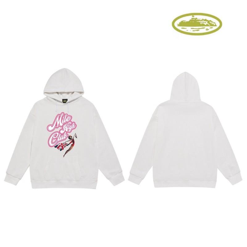 CORT Alcatraz Distressed Hoodie Men Streetwear Loose Fit Couple Sweatshirt Winter