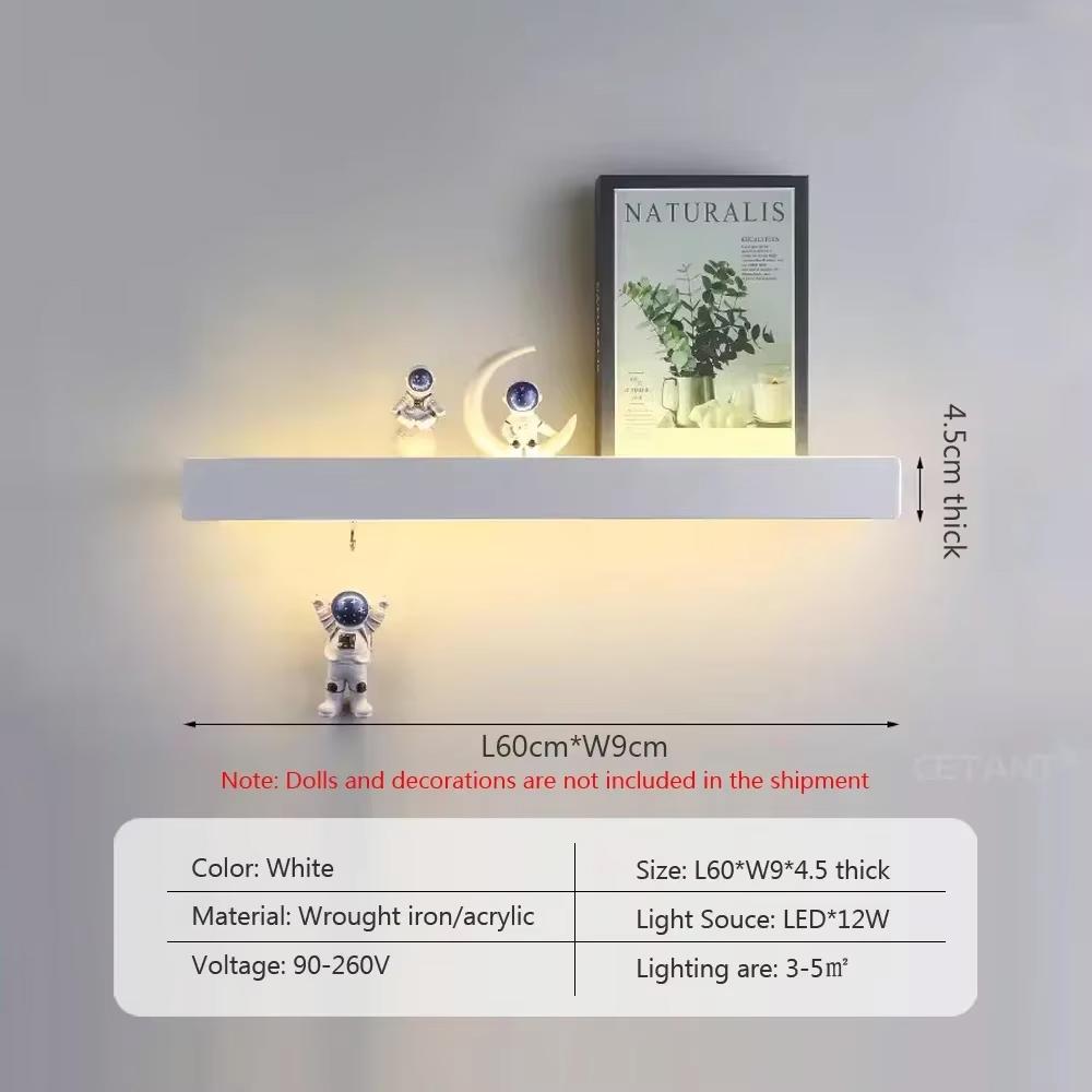 Modern LED Wall Lamp Shelf Wall Sconce 40/60/80/100CM For Bedroom Living Room Study Room Hallway Hotel Interior Decorative Light