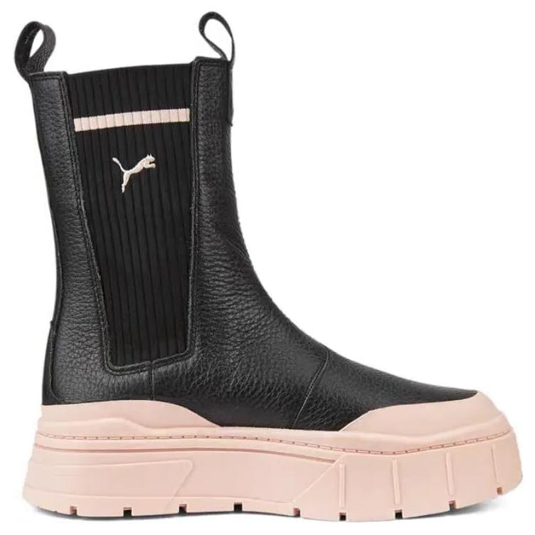 PUMA Mayze Stack Chelsea Boots 'Black Rose Quartz' Women's 386742-03