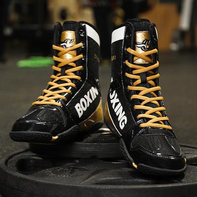 Wrestling Boxing Shoes Lightweight Indoor Comprehensive Training Shoes High Top Indoor Sports Shoes Fighting Shoes Sanda Shoes
