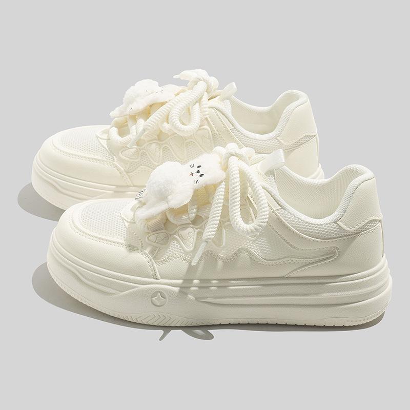 22 summer new mesh board shoes light Korean college style platform casual shoes breathable single shoes 35