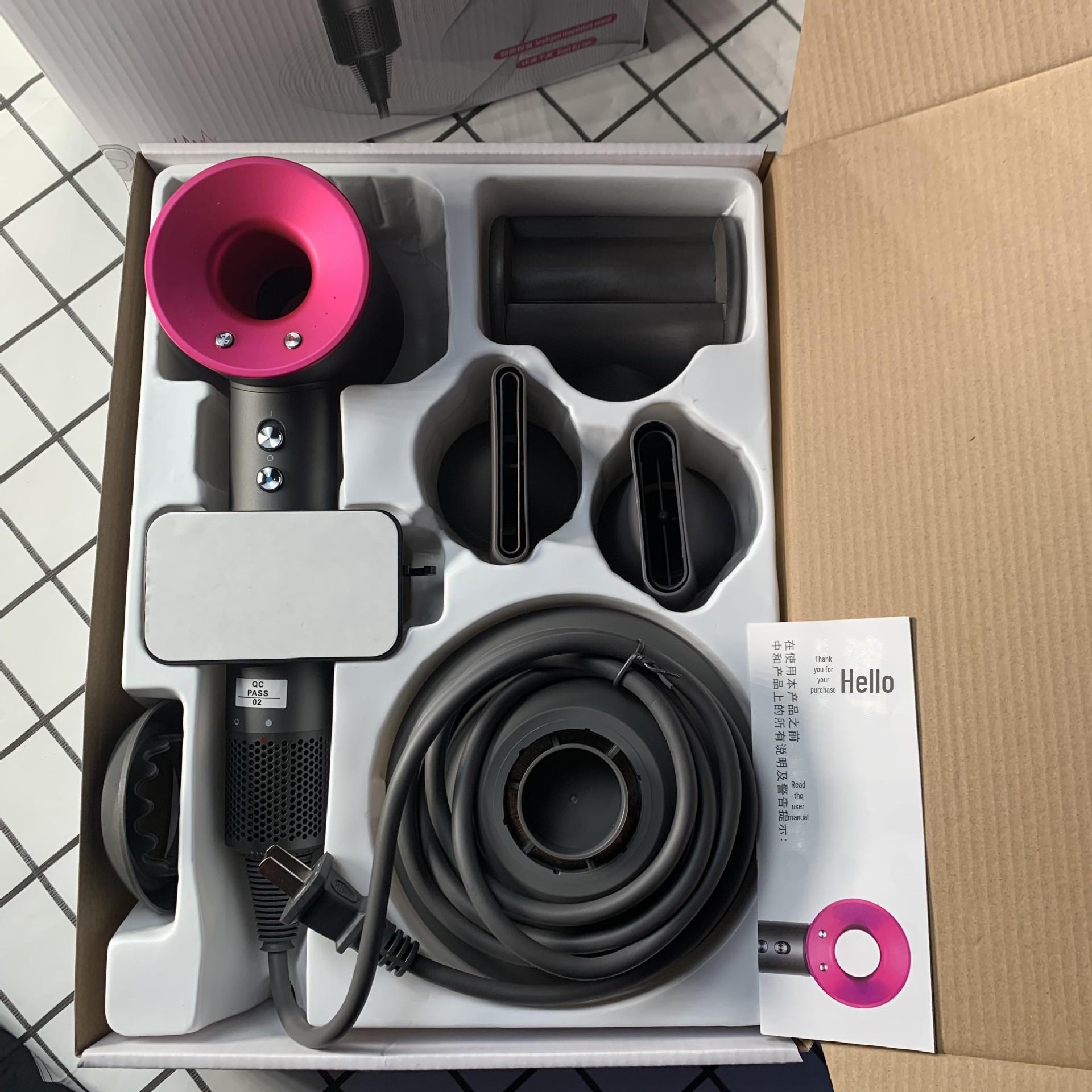 

Высокоскоростной фен Mousen Leafless с технологией отрицательных ионов и 5 насадками China Plug-1.8m-5 Nozzles