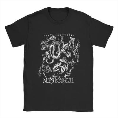 Camisetas Meshuggah Masculinas Algodão Engraçado Camiseta Gola Redonda Manga Curta Camisetas Roupas com Estampa