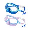 Children's Large Frame Swim Goggles with Nose Cover, Waterproof Anti-Fog, for Boys and Girls