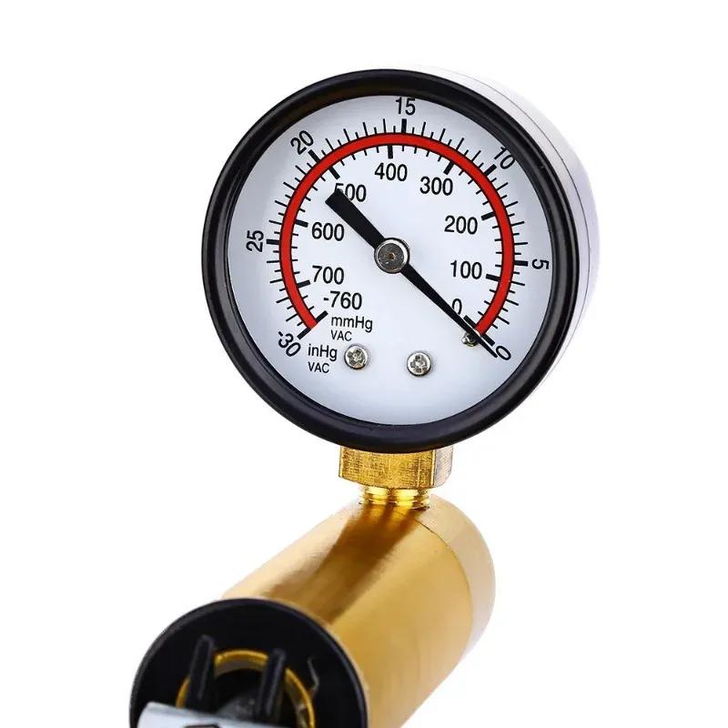Manual Brake Bleeder Vacuum Pump Kit Automotive Fluid Tester with Gauge Adapters 2 In 1 Handheld Pistol Test Tool for Car Truck