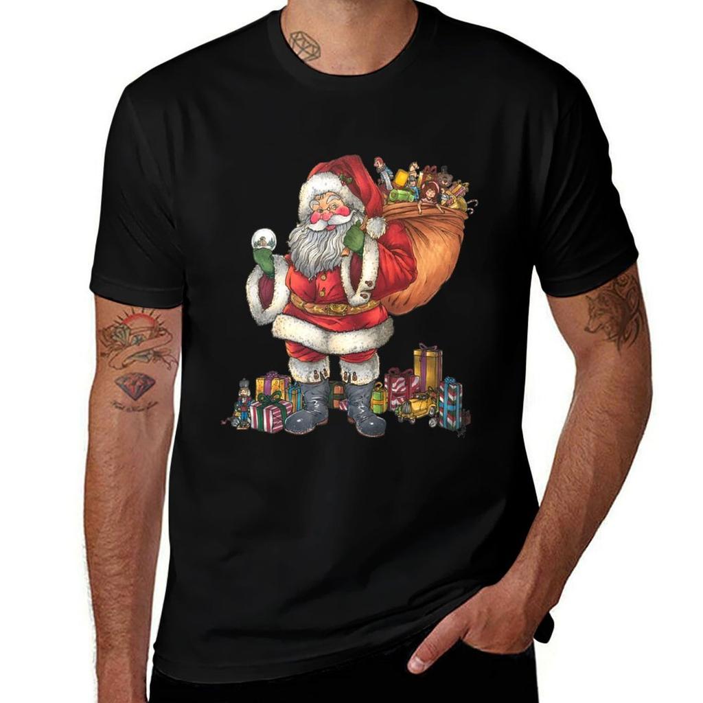 Jolly Old Santa Claus T-Shirt mens graphic t shirts t shirts for man slim fit t shirt man cotton T-Shirt