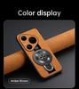 For Huawei Pura 90 Pro Max Wireless Charging Magnetic Ring Holder Case For Pura 90ProMax Soft Frame PU Leather Shockproof Cover