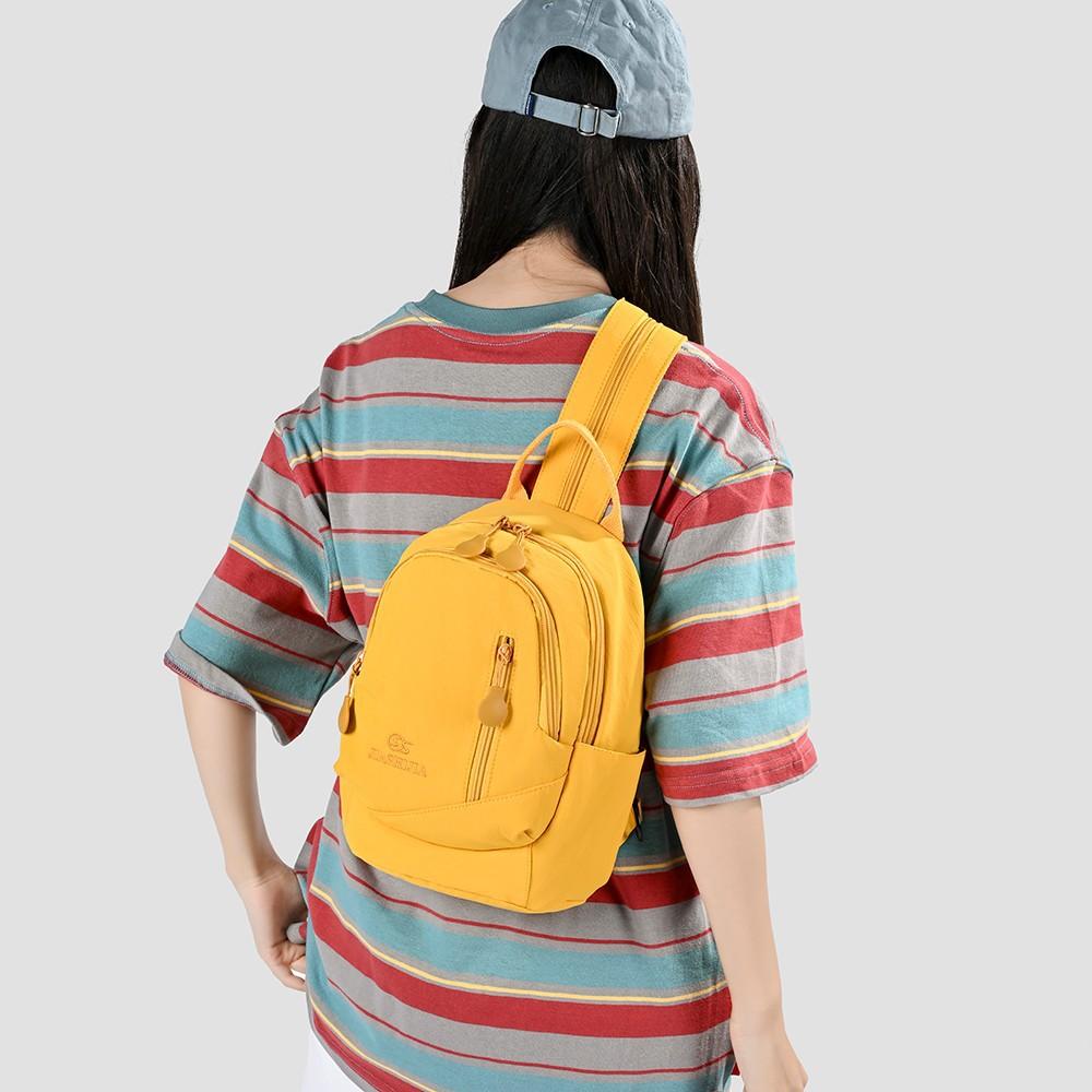 Schoolbag Multifunctional Backpack Small Backpack Women's 1011 New Casual Versatile Breast Bag Women's Travel Lightweight Mountaineering Bag