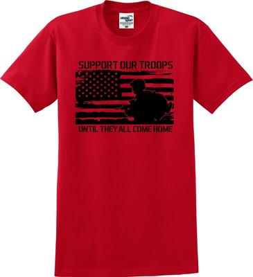 RED Fridays Support Our Troops Soldier Flag Unisex T Shirt (S-5X)