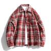 Korean Style Lapel Thickened Plaid Jacket for Men In Autumn and Winter Plus Velvet Cold-proof Jacket Couple Style