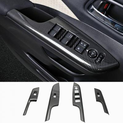 4x Carbon Fiber ABS Window Lift Panel Switch Cover Trim FOR HONDA CR-V CRV 12-16