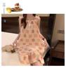 Women's Summer Retro Camisole Pajama Dress with Built-in Bra, Sweet Style, Versatile for Outdoor and Home Wear.
