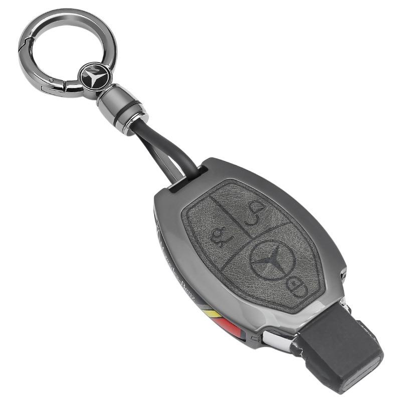 2025 Fashion Styling Leather Alloy Car Remote Key Case Cover For Mercedes Benz A B C S Class AMG GLA CLA GLC W176 W221 W204 W205