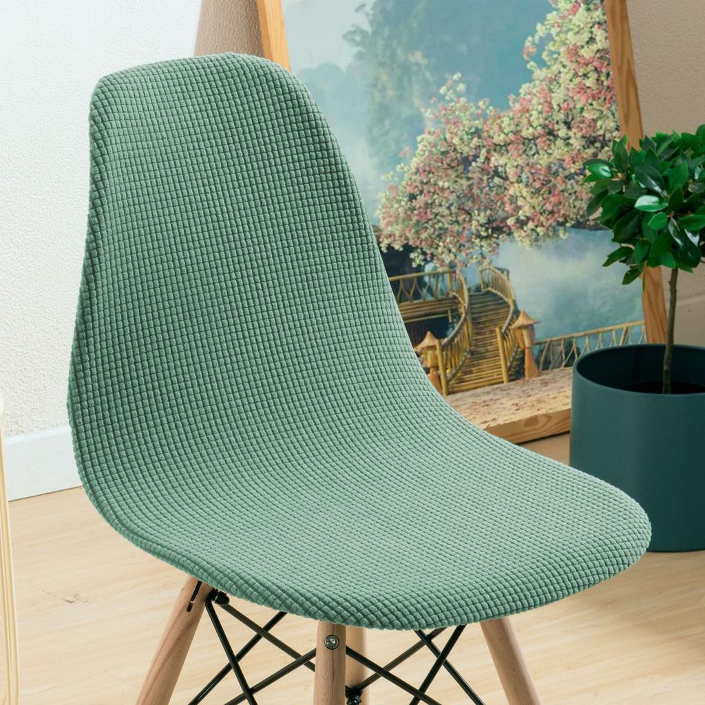 Shell Chair Covers,Jacquard Dining Room Chair Slipcover Dining Chair Covers Stretchable Slipcovers for Kitchen, Office and Living Room