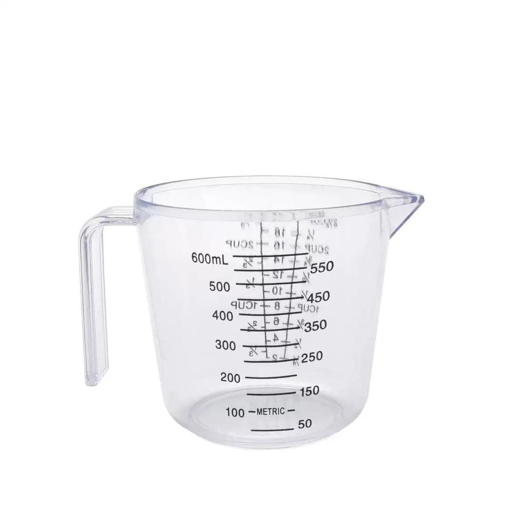Available Double-Sided PS Transparent Measuring Cup (150/300/600/1000ML) with Scale - Ideal Baking Tool
