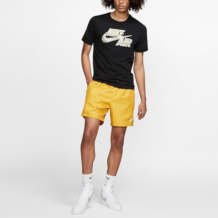 Nike Seasonal Statement 6 Large Logo Dri-Fit Knit Crew Neck Short Sleeve T-Shirt Men Tops Black BQ0691-010