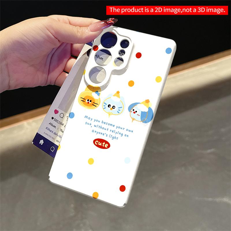 2DFlat Samsung Phone Case Cute Sun Characters Phone Case Applicable To Galaxy S22 S23 S24 S25ULTRA S26 A12 A13 A14 A15 A16 A34 A35 A54 A55