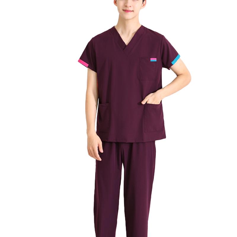 

Women s Short Sleeve Quick-Dry Surgical Scrub Suit - Breathable, Elastic Dental/Oral Doctor Outfit for Summer 2XL