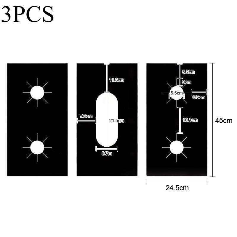 2 STÜCKE/3 STÜCKE Haushalt Verbrühschutz Herdmatte Küche Gasmatte Teflon Gaskochfeld Schutzmatte Anti-Öl und Anti-Fouling Gasmatte