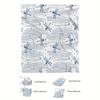 1 Stück Gemütliche Libellen-Thema HD Digitaldruck Flanell Decke, Weiches & Atmungsaktives Polyester, Elegantes Blau-Weißes Muster Design