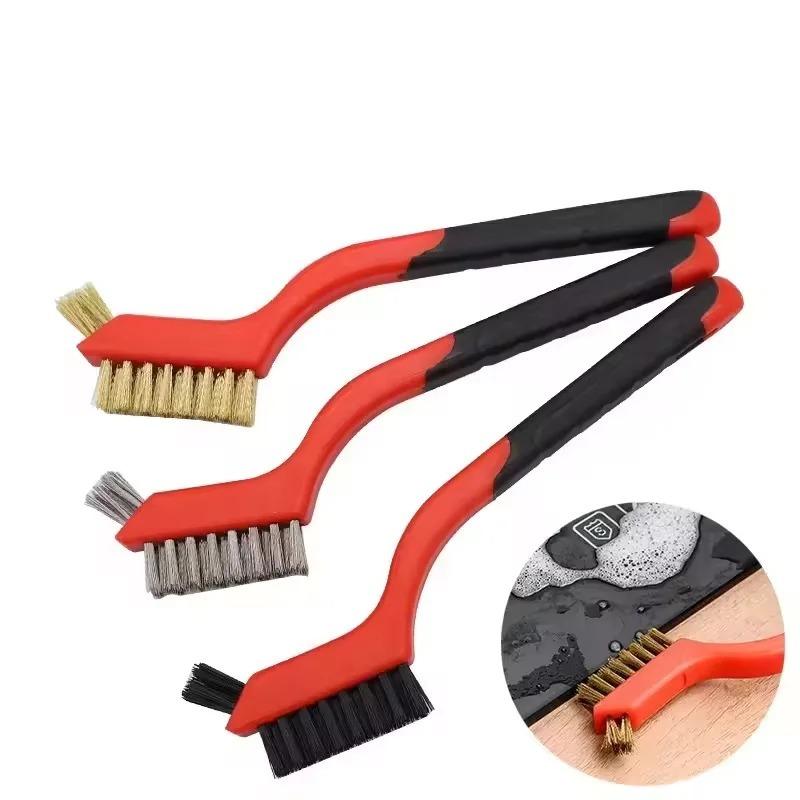 Mini Brush Set Of Three Kitchen Brushes For Gas Hoods Grease And Stain Removal Cooktop Cleaning Tools