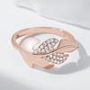 Simple Glossy Geometry Rings For Women Fashion  Rose Gold Color With Natural Zircon Accessories Daily Fine Jewelry