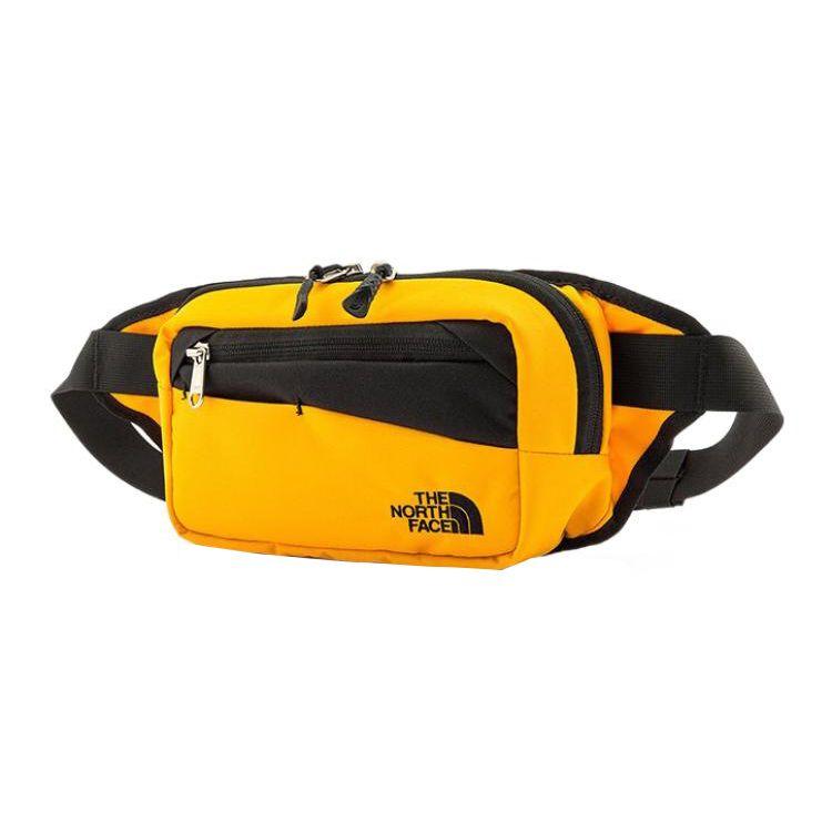 The North Face 2L Portable Zipper Waist Bag Outdoor Men Waist Bag Yellow Black 2UCX-ZU3