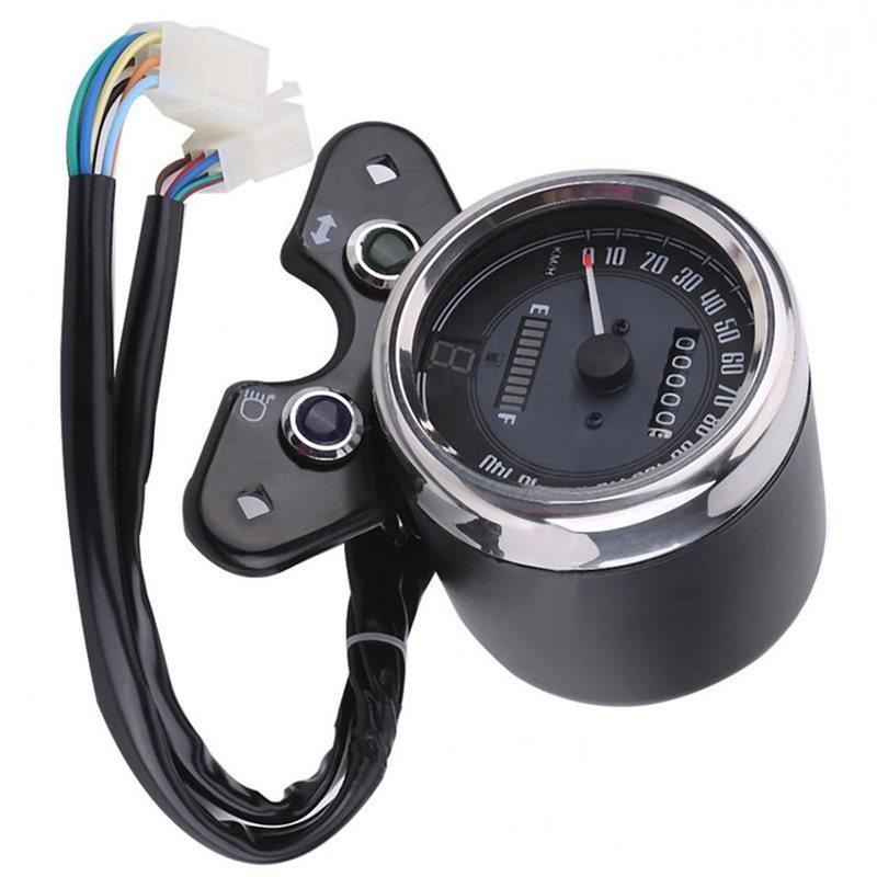 Digital 12V Universal Motorcycle Speedometer With Dual Odometer Backlight Display For Honda CG125 GN125 Cafe Racer