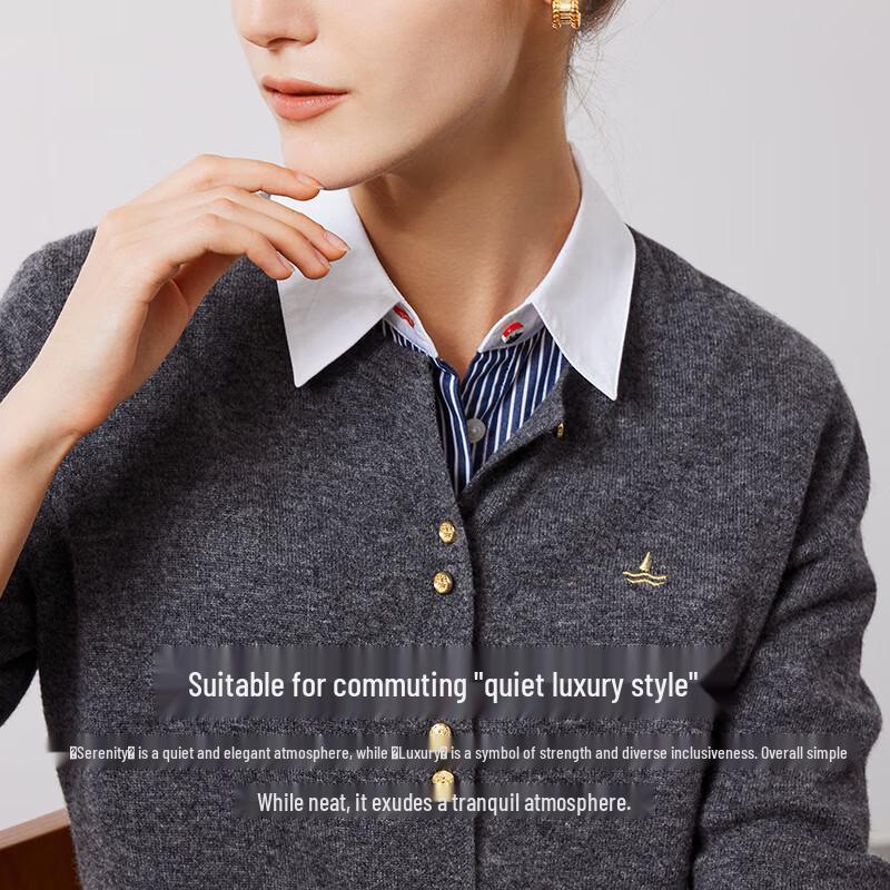 Navigare Women's 100% Wool Knit Cardigan Sweater