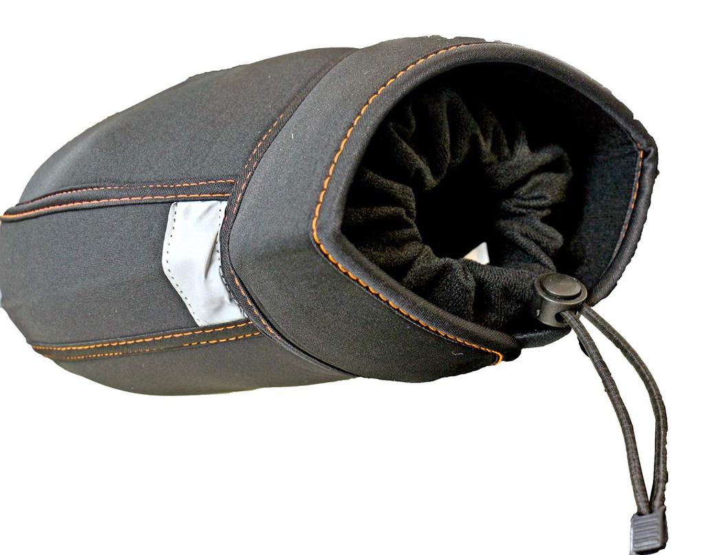 SKT Industries Waterproof and Neoprene Motorcycle Handlebar Cover Cold-Resistant WNHC-03-SKT (Black/Orange)